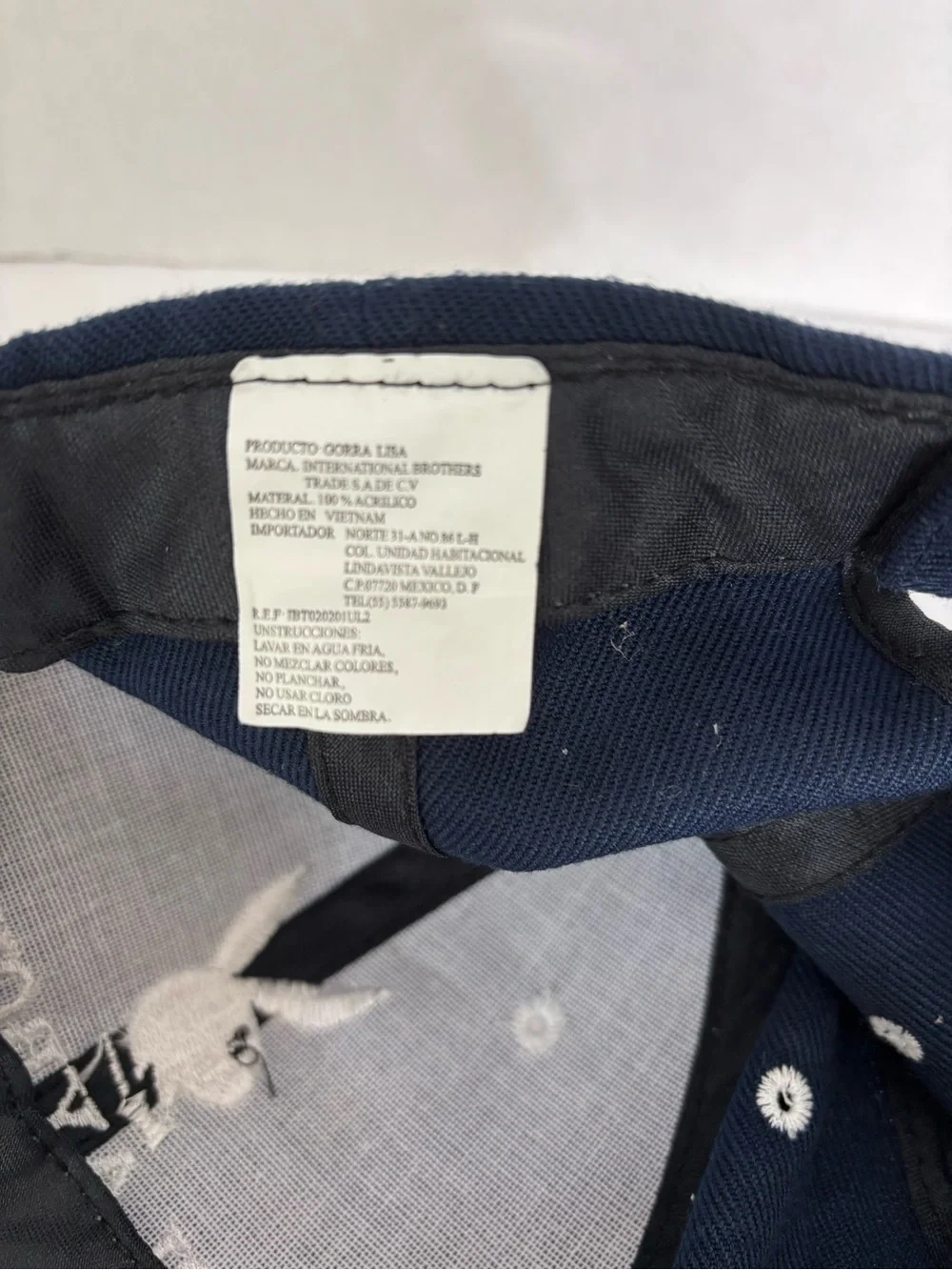 PLAYBOY Navy and White Bunny Logo Kids Cap